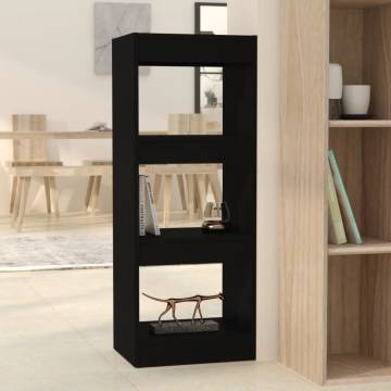 Stylish Black Book Cabinet & Room Divider | HipoMarket