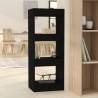 Book Cabinet/Room Divider Black 40x30x103 cm Engineered Wood Colour black Quantity in Package 1 