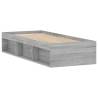 Bed Frame Grey Sonoma 75x190 cm Small Single - Stylish Storage