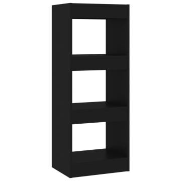 Stylish Black Book Cabinet & Room Divider | HipoMarket