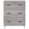 Stylish Highboard Grey Sonoma - 69.5x34x180 cm | HipoMarket