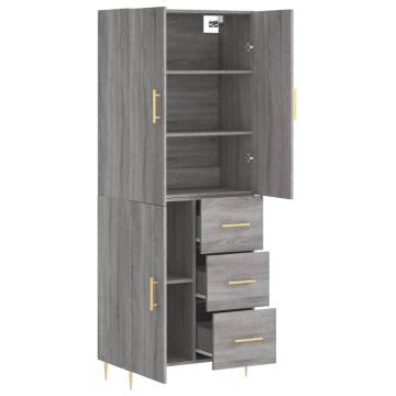 Highboard Grey Sonoma - Elegant Storage Solution - HipoMarket