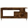 Stylish Smoked Oak Coffee Table | Engineered Wood - 90x49 cm