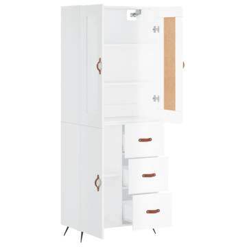 Highboard High Gloss White - Stylish Storage Solution