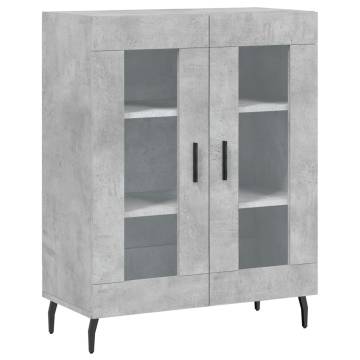 Stylish Concrete Grey Sideboard - 69.5x34x90 cm