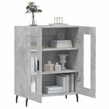 Stylish Concrete Grey Sideboard - 69.5x34x90 cm