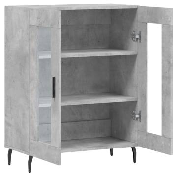 Stylish Concrete Grey Sideboard - 69.5x34x90 cm