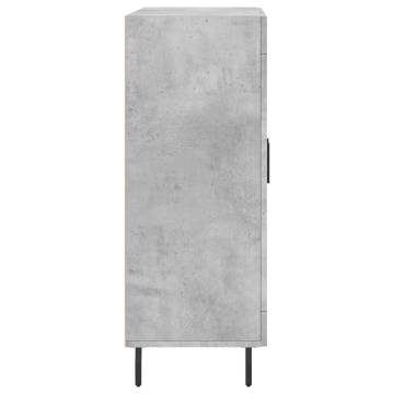 Stylish Concrete Grey Sideboard - 69.5x34x90 cm