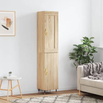 Stylish Highboard Sonoma Oak - Engineered Wood Storage Solution