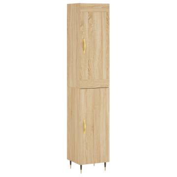 Stylish Highboard Sonoma Oak - Engineered Wood Storage Solution