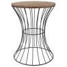 H&S Collection Beige Metal Side Table | Stylish Home Décor