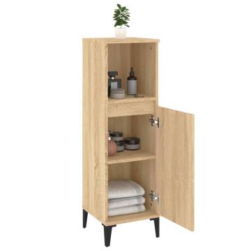 Sonoma Oak Bathroom Cabinet - Stylish Storage 30x30x100 cm