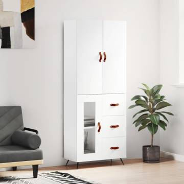 Highboard High Gloss White - Stylish Storage Solution | HipoMarket