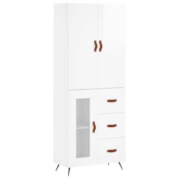 Highboard High Gloss White - Stylish Storage Solution | HipoMarket