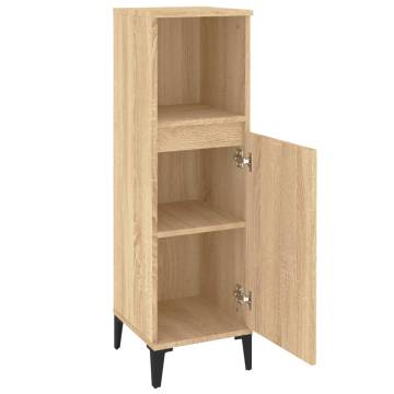 Sonoma Oak Bathroom Cabinet - Stylish Storage 30x30x100 cm