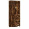 Stylish Highboard in Smoked Oak | 69.5x34x180 cm