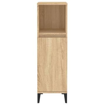 Sonoma Oak Bathroom Cabinet - Stylish Storage 30x30x100 cm