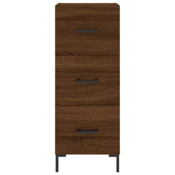 Stylish Highboard Brown Oak - 34.5x34x180 cm | HipoMarket