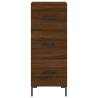 Stylish Highboard Brown Oak - 34.5x34x180 cm | HipoMarket