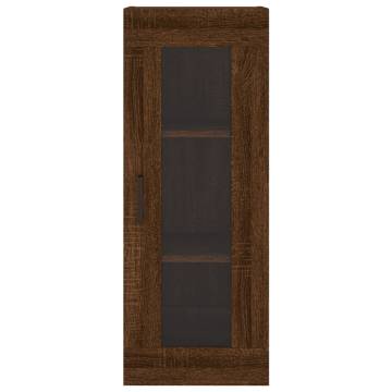 Stylish Highboard Brown Oak - 34.5x34x180 cm | HipoMarket