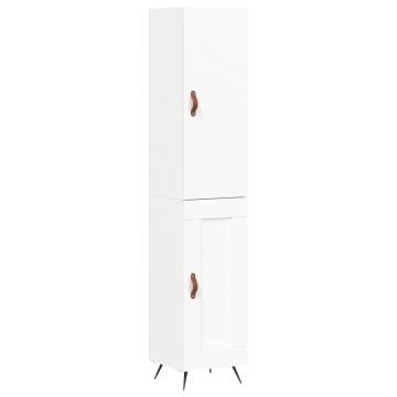 Stylish Highboard White 34.5x34x180 cm | Hipomarket UK