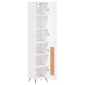 Stylish Highboard White 34.5x34x180 cm | Hipomarket UK