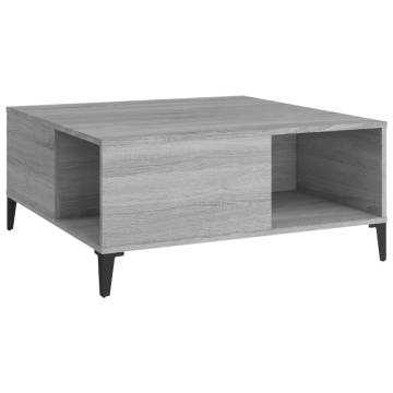 Stylish Grey Sonoma Coffee Table - 80x80 cm | HipoMarket