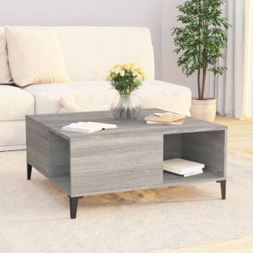 Stylish Grey Sonoma Coffee Table - 80x80 cm | HipoMarket