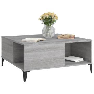 Stylish Grey Sonoma Coffee Table - 80x80 cm | HipoMarket