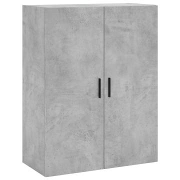 Stylish Highboard Concrete Grey | 69.5x34x180 cm