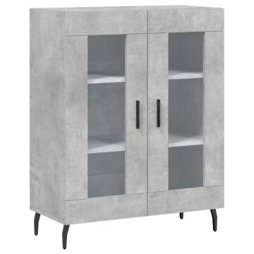 Stylish Highboard Concrete Grey | 69.5x34x180 cm