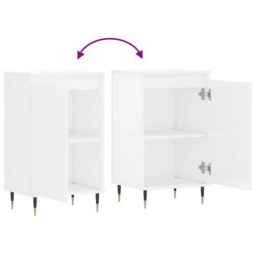 Stylish High Gloss White Sideboards - 2 pcs | HipoMarket