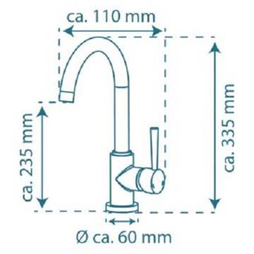 SCHÜTTE Cornwall Low Pressure Sink Mixer - Black Matt