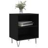 Black Bedside Cabinets - 2 pcs Engineered Wood | HipoMarket