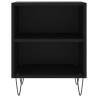 Black Bedside Cabinets - 2 pcs Engineered Wood | HipoMarket