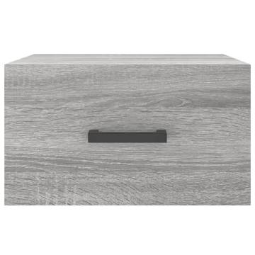 Wall-mounted Bedside Cabinets - 2 pcs Grey Sonoma | HipoMarket