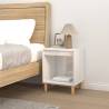 Elegant High Gloss White Bedside Cabinet - 40x35x50 cm