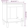 Elegant High Gloss White Bedside Cabinet - 40x35x50 cm