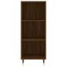 Stylish Highboard Brown Oak - 34.5x34x180 cm Engineered Wood