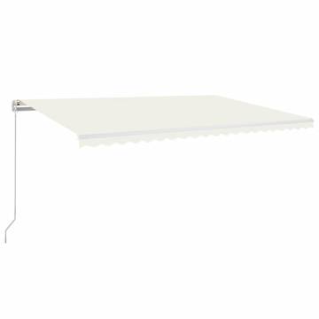 Manual Retractable Awning 500x300 cm Cream - Hipomarket