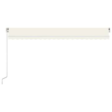 Manual Retractable Awning 500x300 cm Cream - Hipomarket