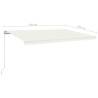 Manual Retractable Awning 500x300 cm Cream - Hipomarket