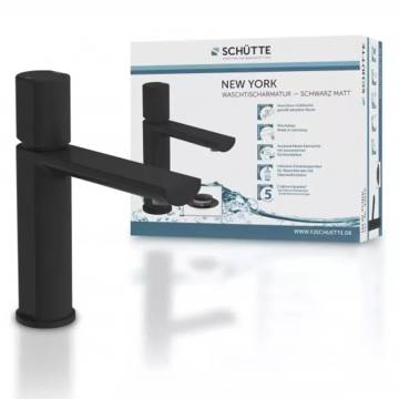 SCHÜTTE New York Basin Mixer - Stylish Matte Black Faucet