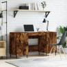 Desk Smoked Oak 140x50x75 cm Engineered Wood Colour smoked oak 