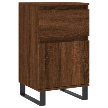 Stylish Brown Oak Sideboard - 40x35x70 cm Engineered Wood