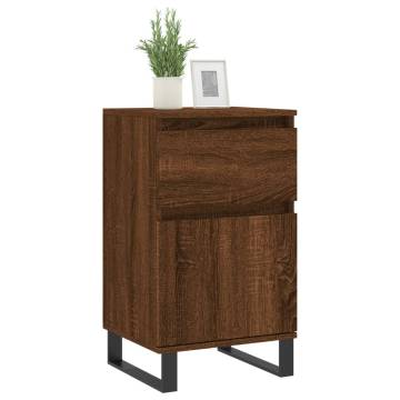 Stylish Brown Oak Sideboard - 40x35x70 cm Engineered Wood