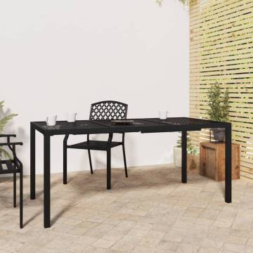 Stylish Anthracite Garden Table - 165x80 cm Steel