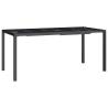 Stylish Anthracite Garden Table - 165x80 cm Steel