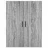 Stylish Highboard Grey Sonoma - 69.5x34x180 cm Engineered Wood