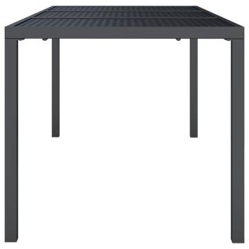 Stylish Anthracite Garden Table - 165x80 cm Steel